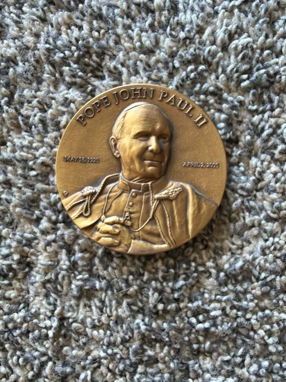 Pope John Paul II The Vatican 264th Pontiff Bronze Medal by Medalcraft Mint
